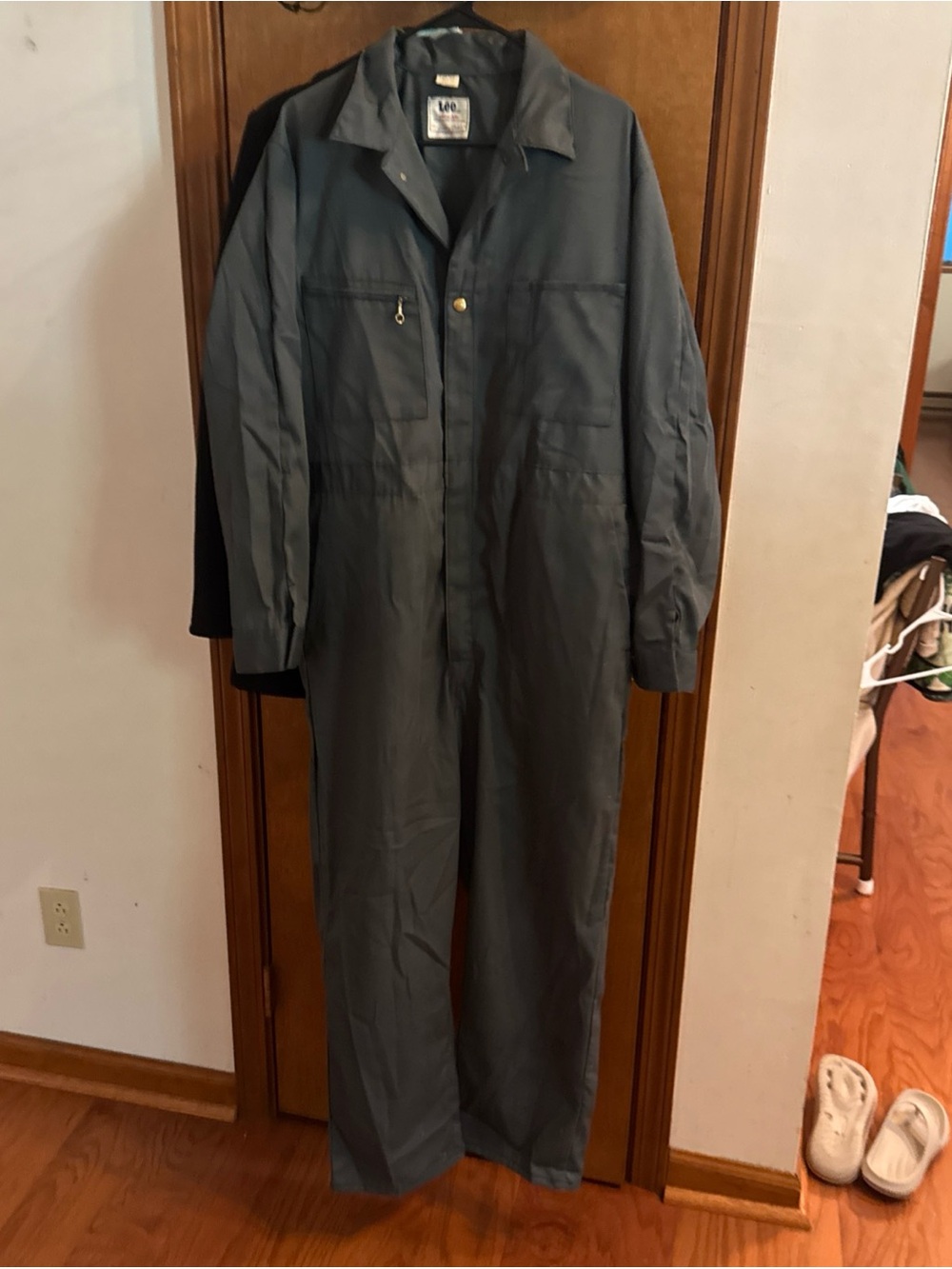 Vintage Lee Men's Gray Coverall Work Jacket